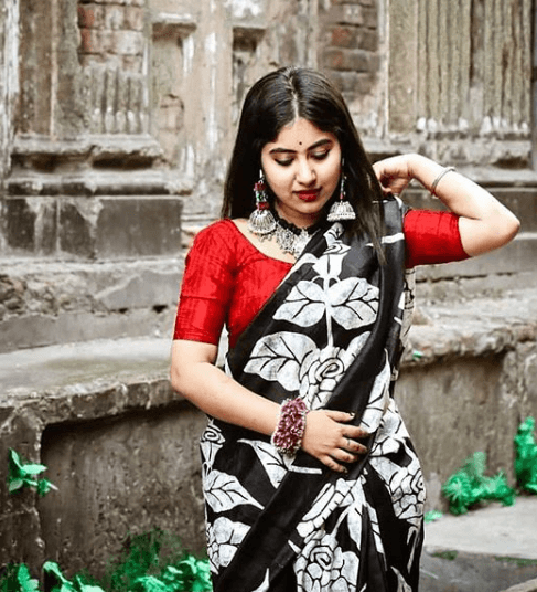 Indian Style Simple Sari & Blouse Designs Bhadar 2